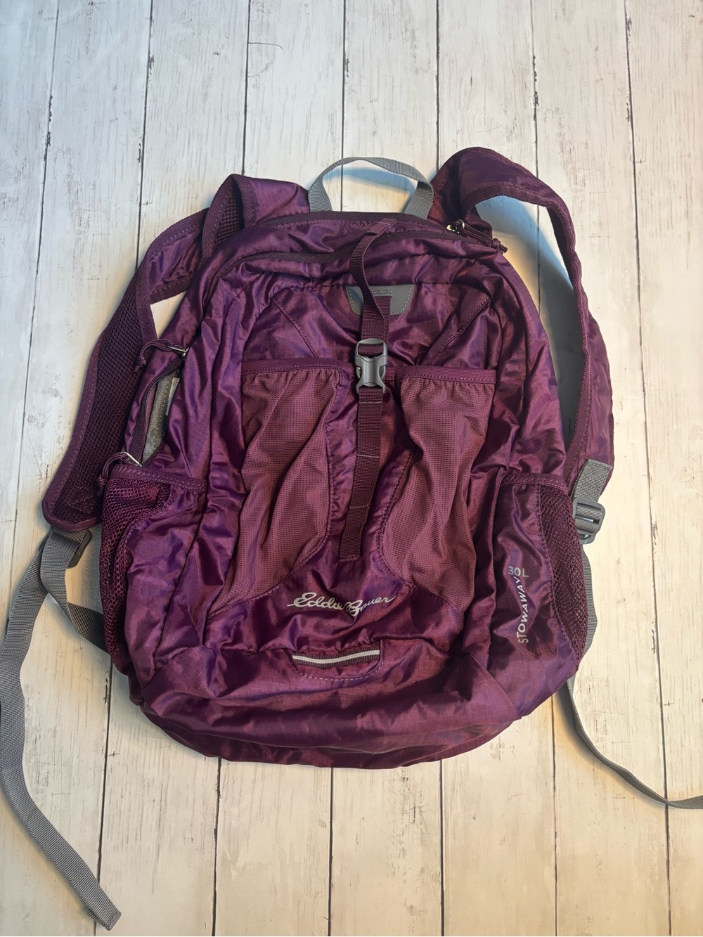 Eddie Bauer Plum Stowaway Packable Daypack 30L